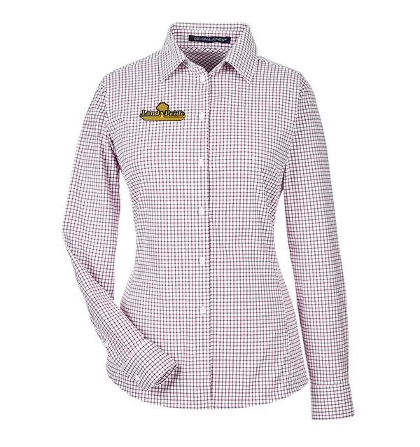 Devon & Jones CrownLux Performance® Ladies' Micro Windowpane Woven Shirt